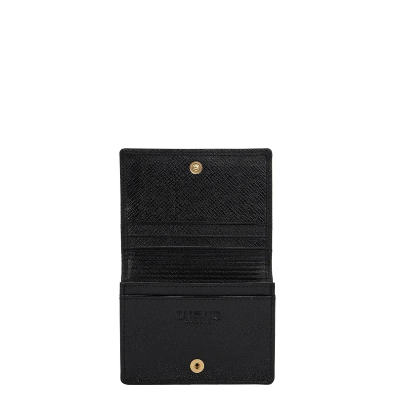 Da Milano Black 5 Slots Leather Card Case - Black  | Best Price UAE